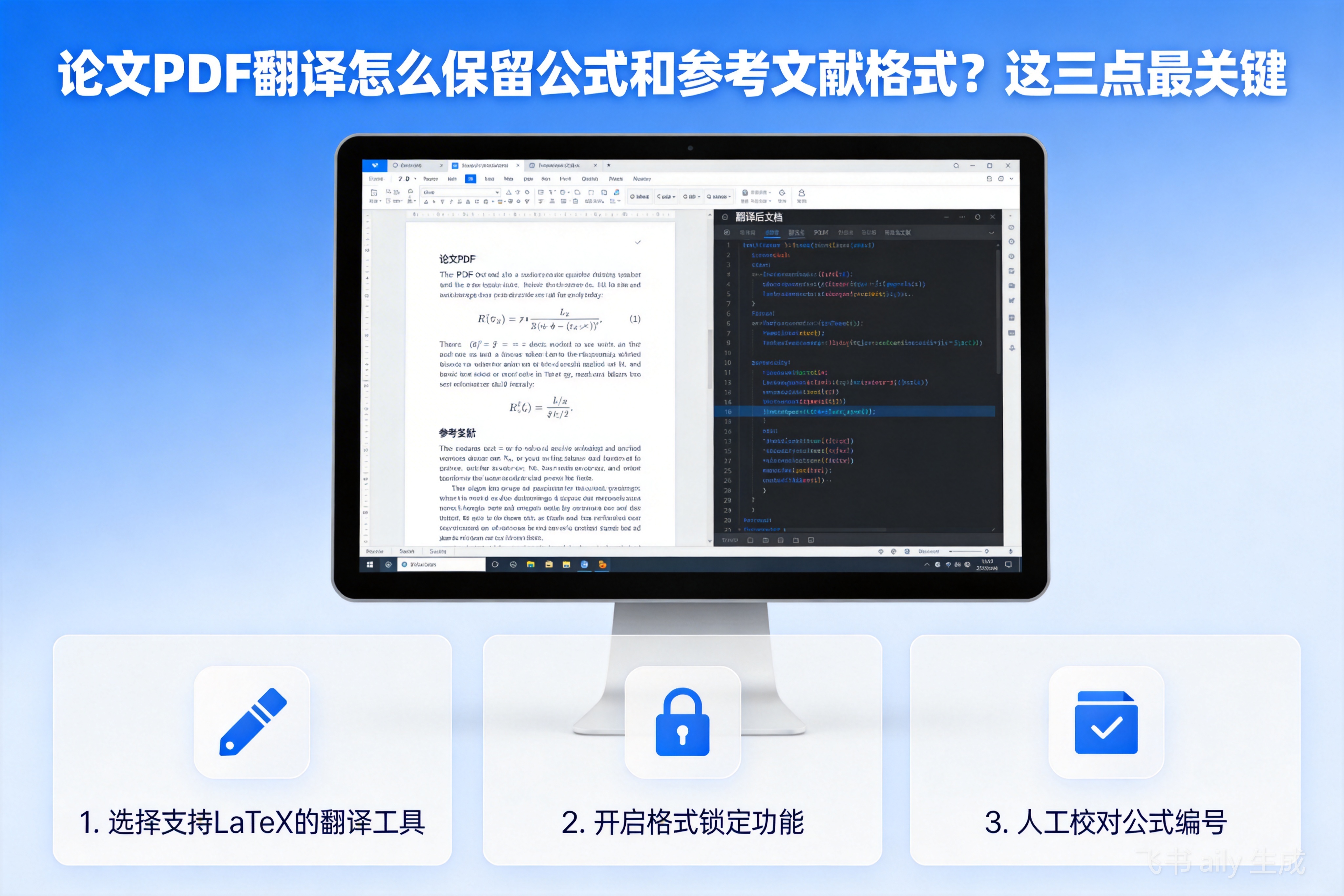 论文PDF翻译怎么保留公式和参考文献格式？这三点最关键