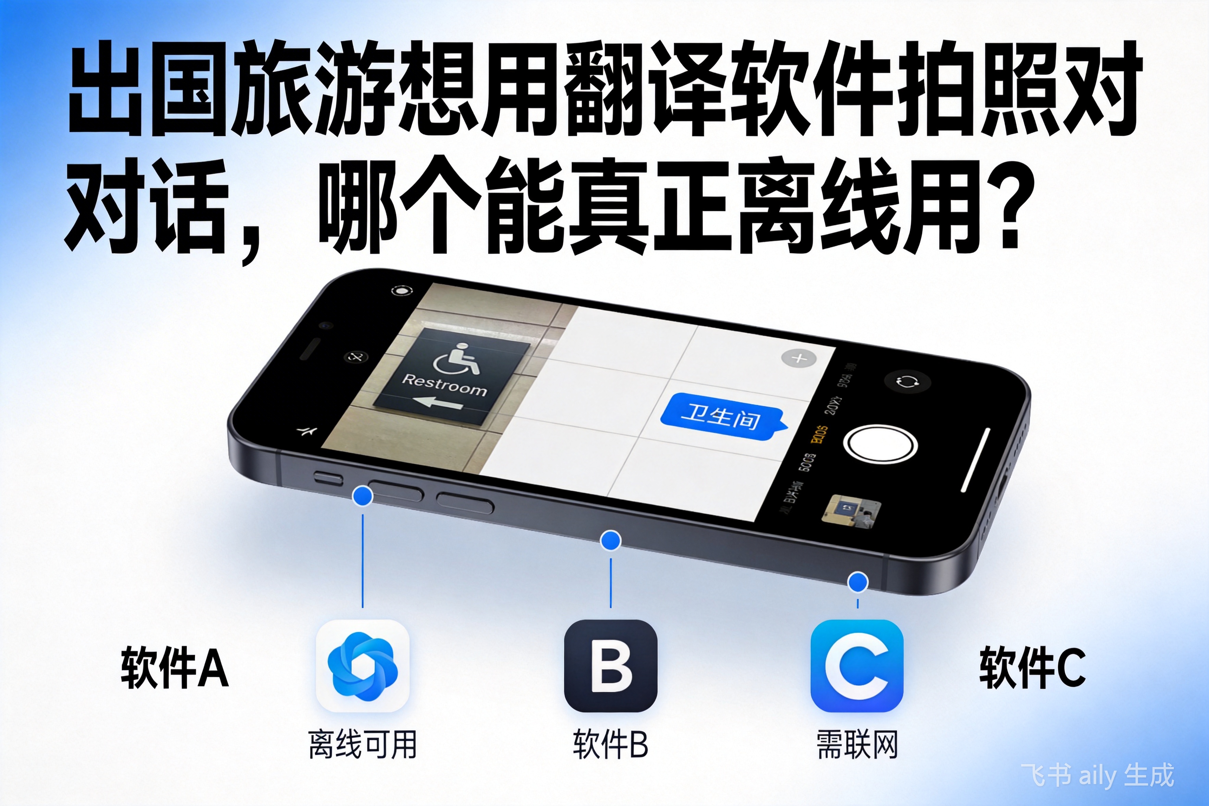出国旅游想用翻译软件拍照对话，哪个能真正离线用？