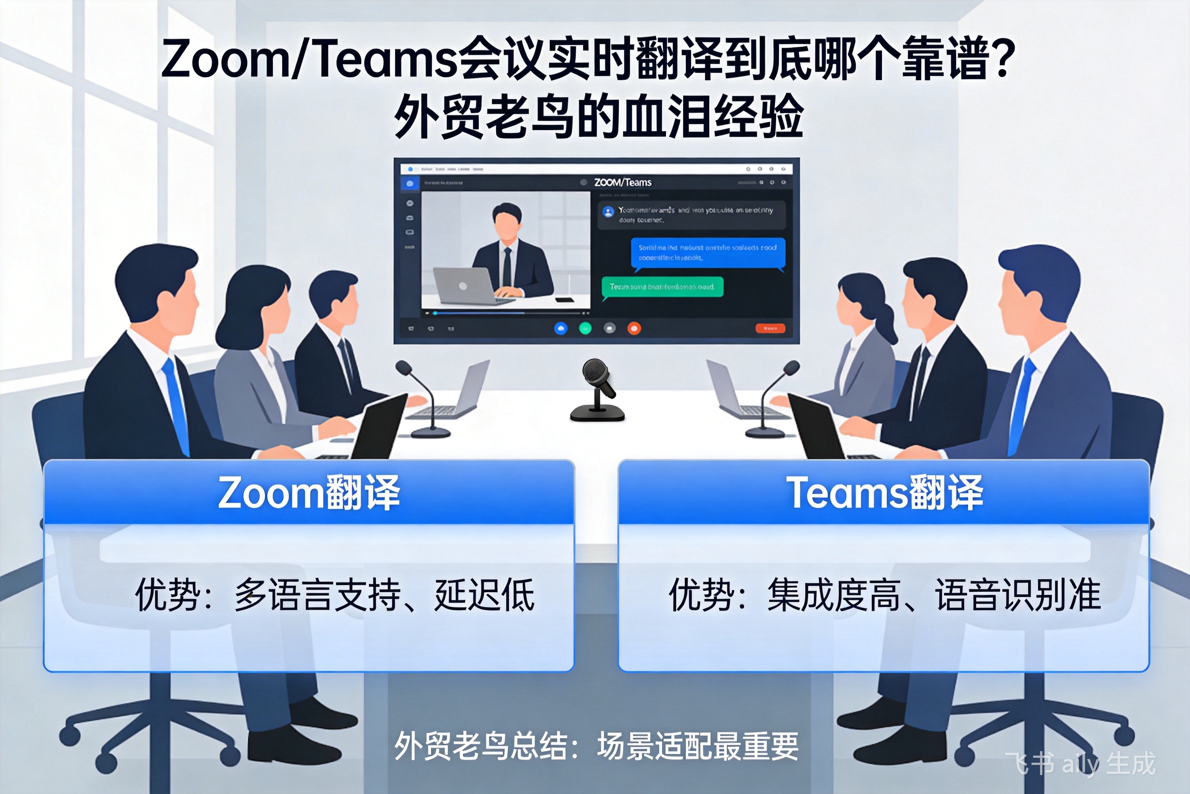 Zoom/Teams会议实时翻译到底哪个靠谱？外贸老鸟的血泪经验