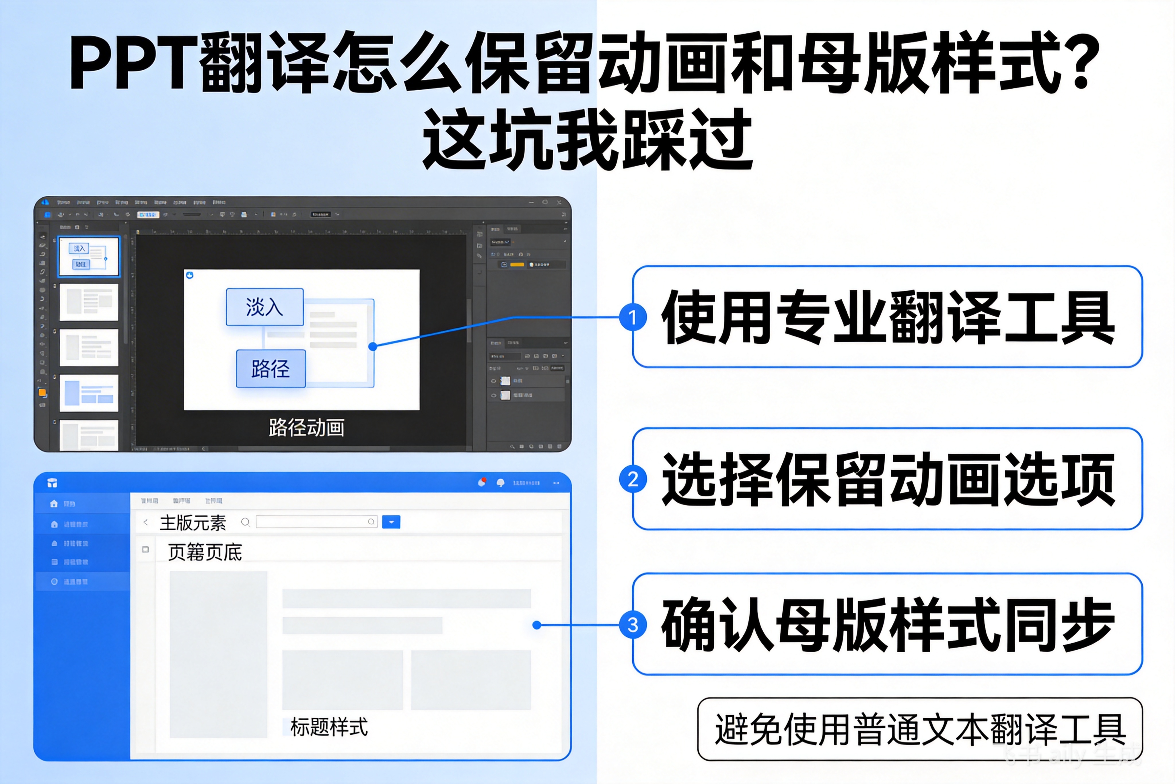 PPT翻译怎么保留动画和母版样式？这坑我踩过