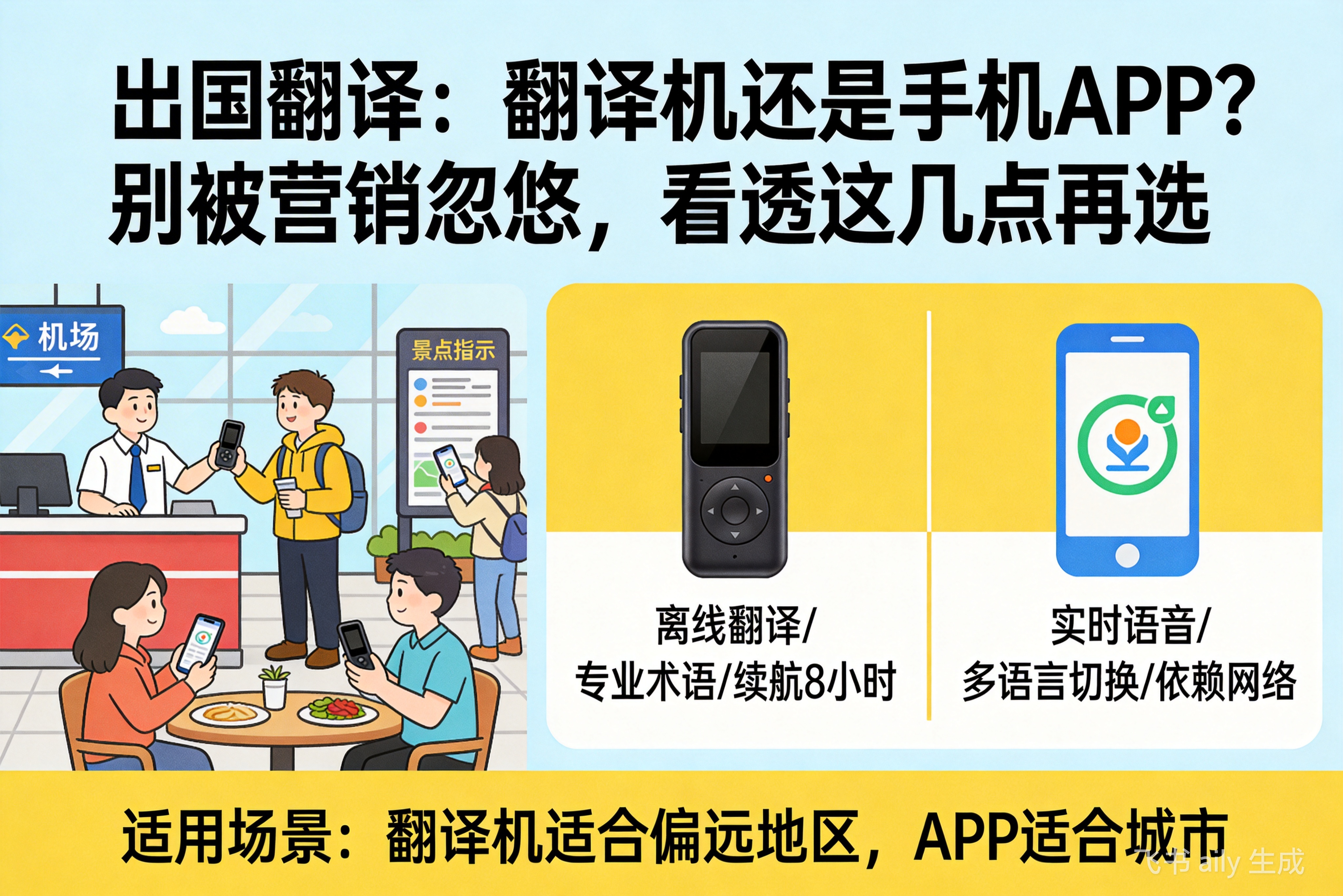 出国翻译：翻译机还是手机APP？别被营销忽悠，看透这几点再选