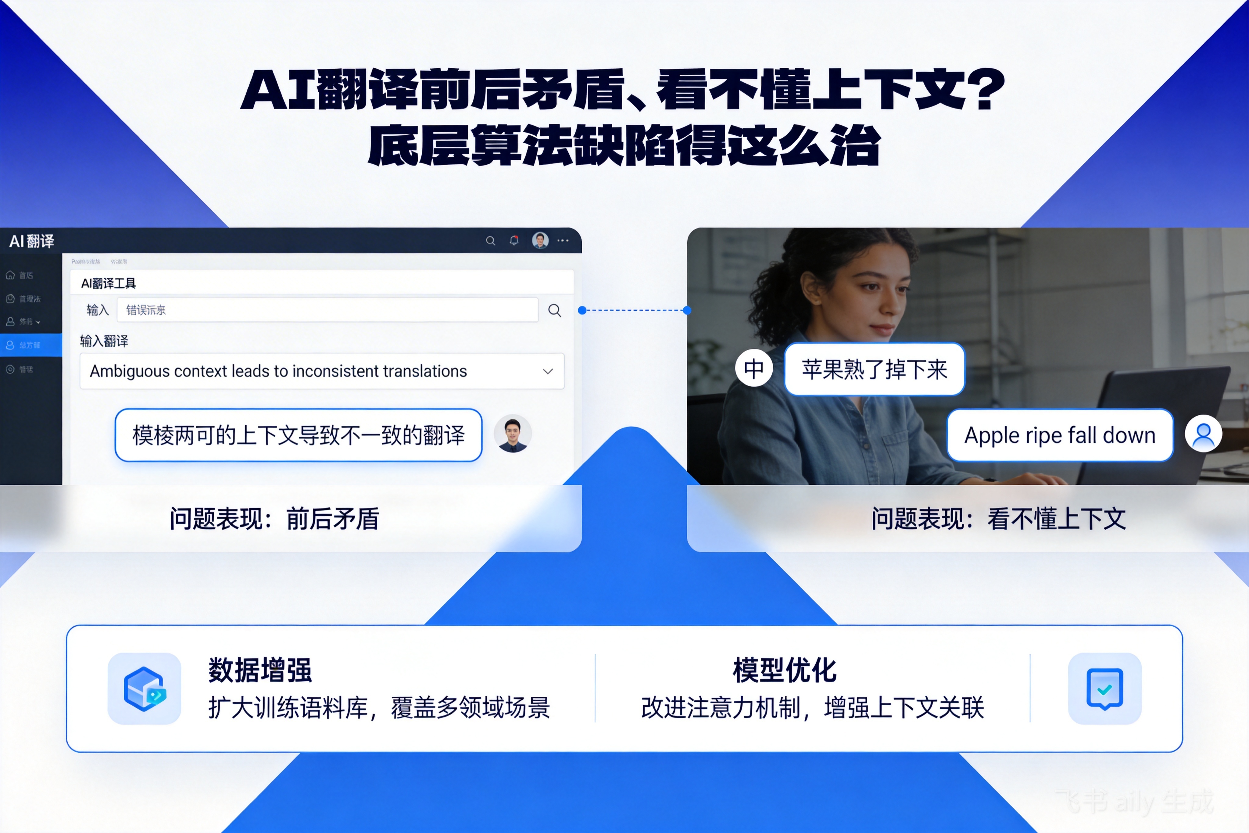 AI翻译前后矛盾、看不懂上下文？底层算法缺陷得这么治