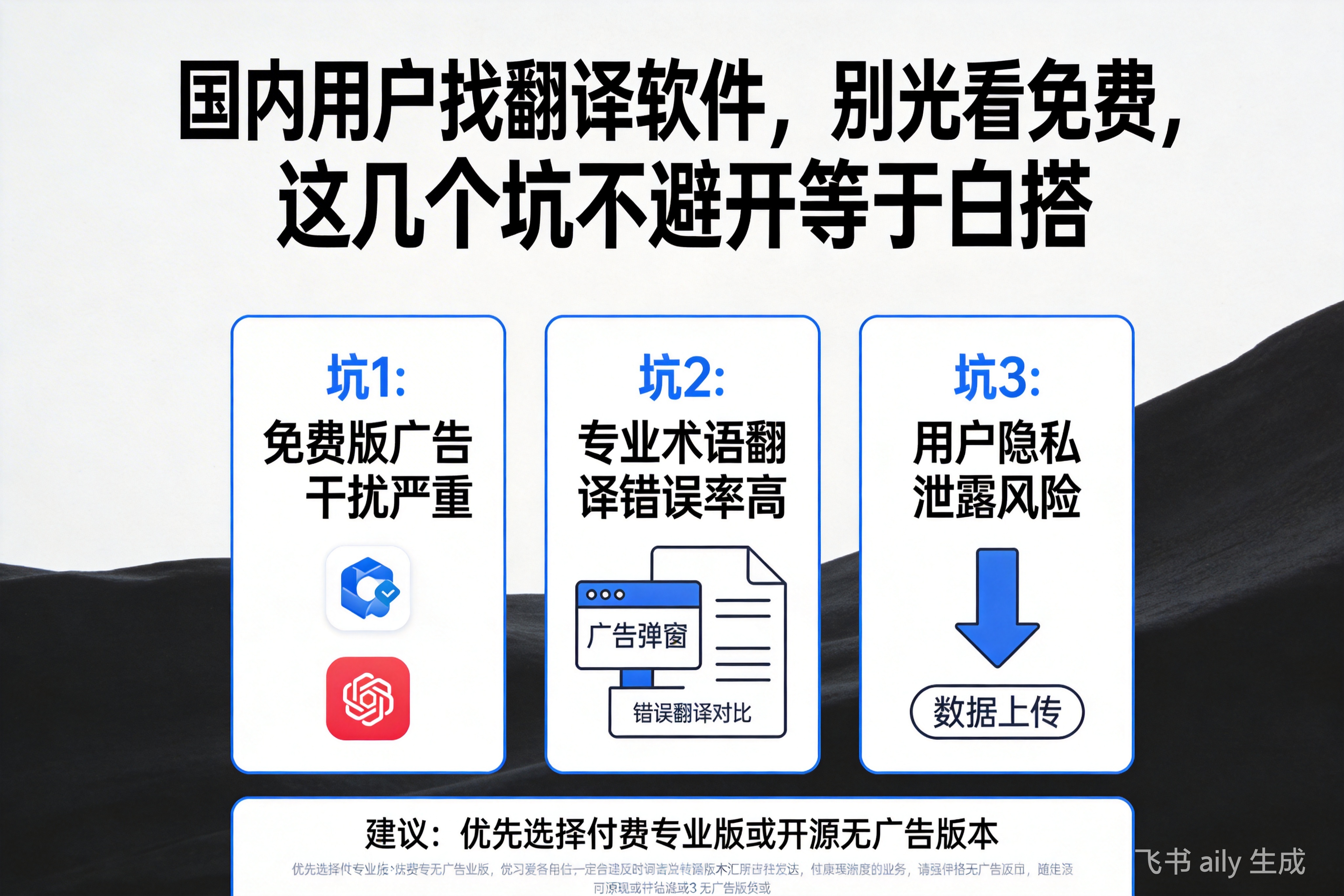国内用户找翻译软件，别光看免费，这几个坑不避开等于白搭