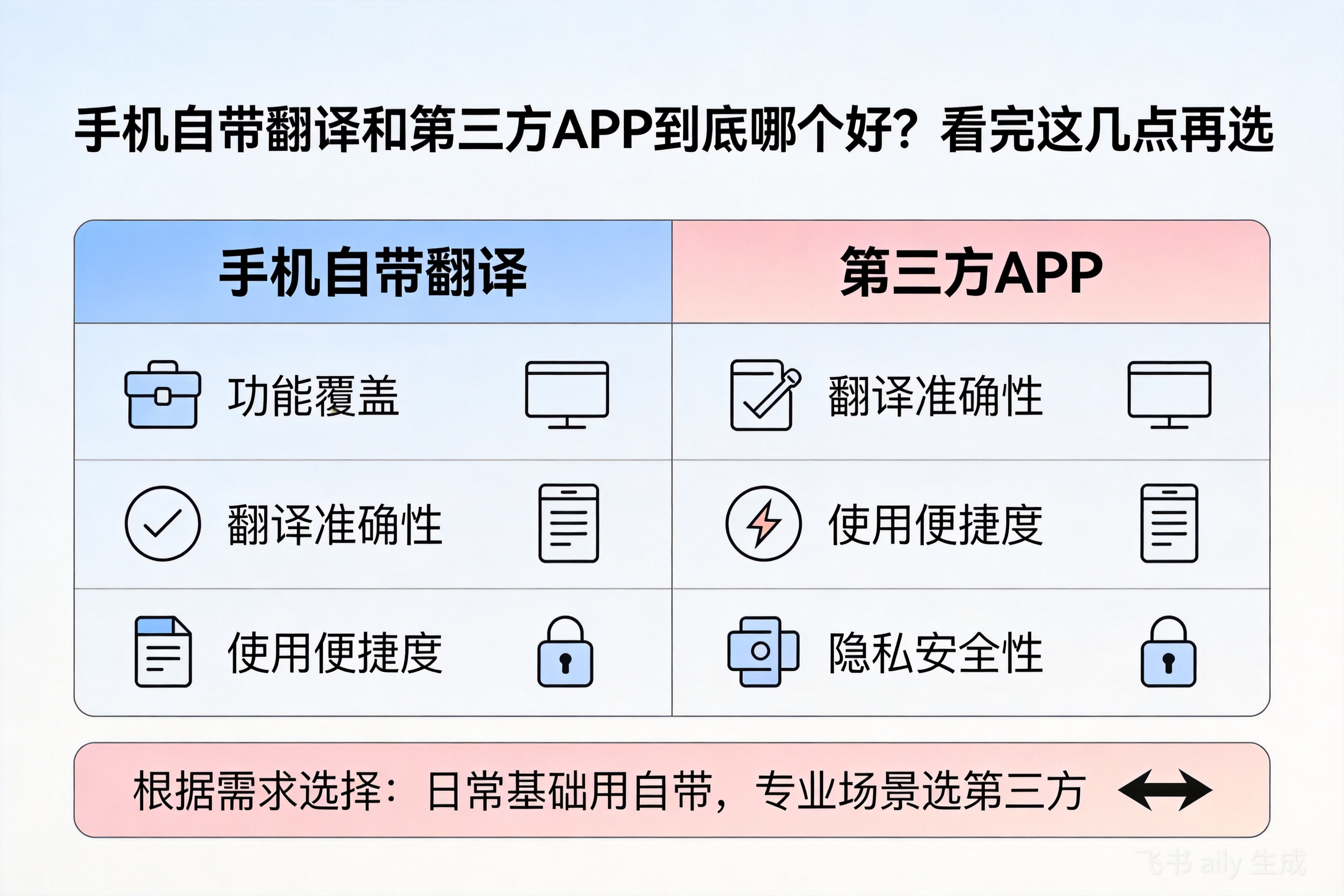 手机自带翻译和第三方APP到底哪个好？看完这几点再选
