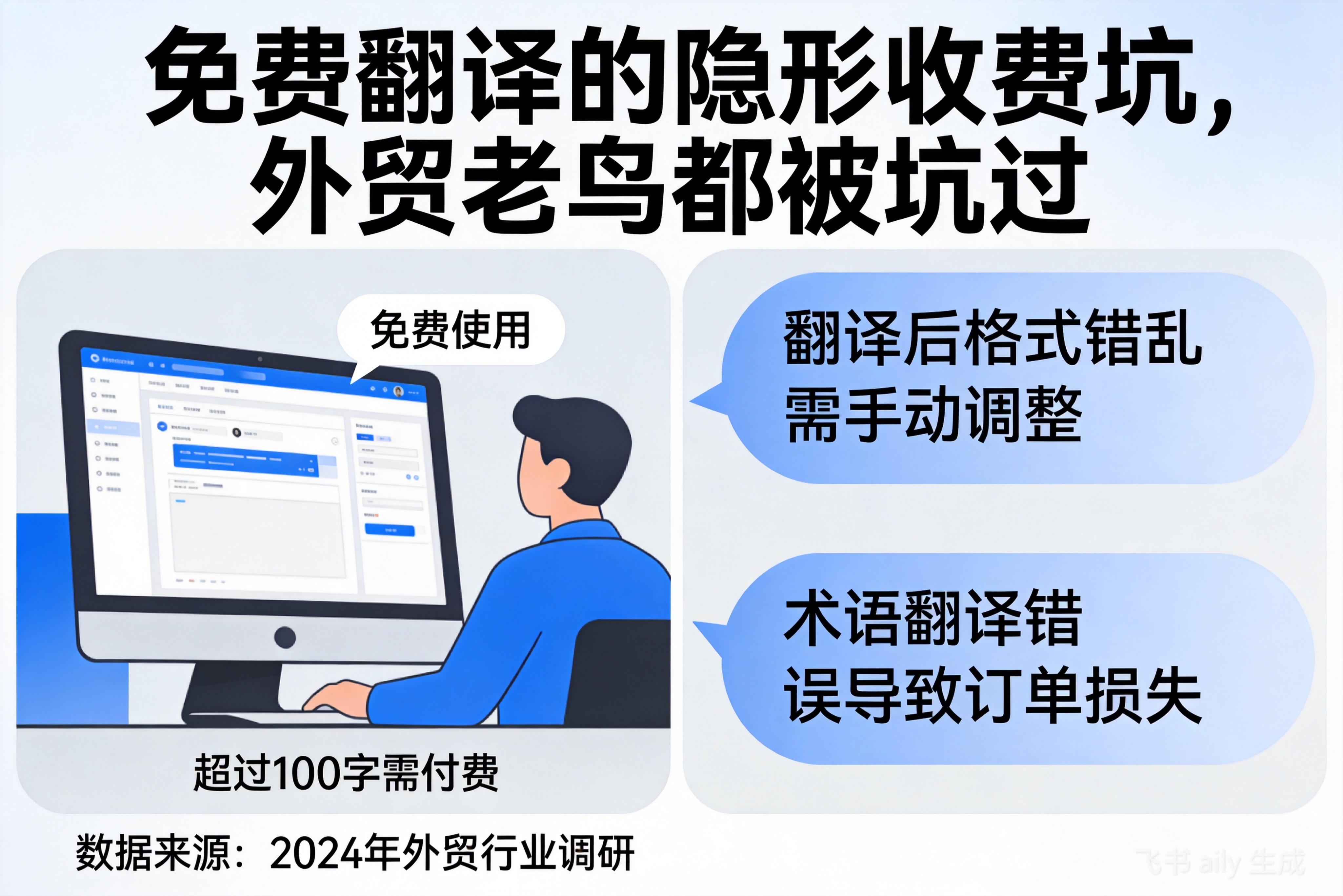 免费翻译的隐形收费坑，外贸老鸟都被坑过
