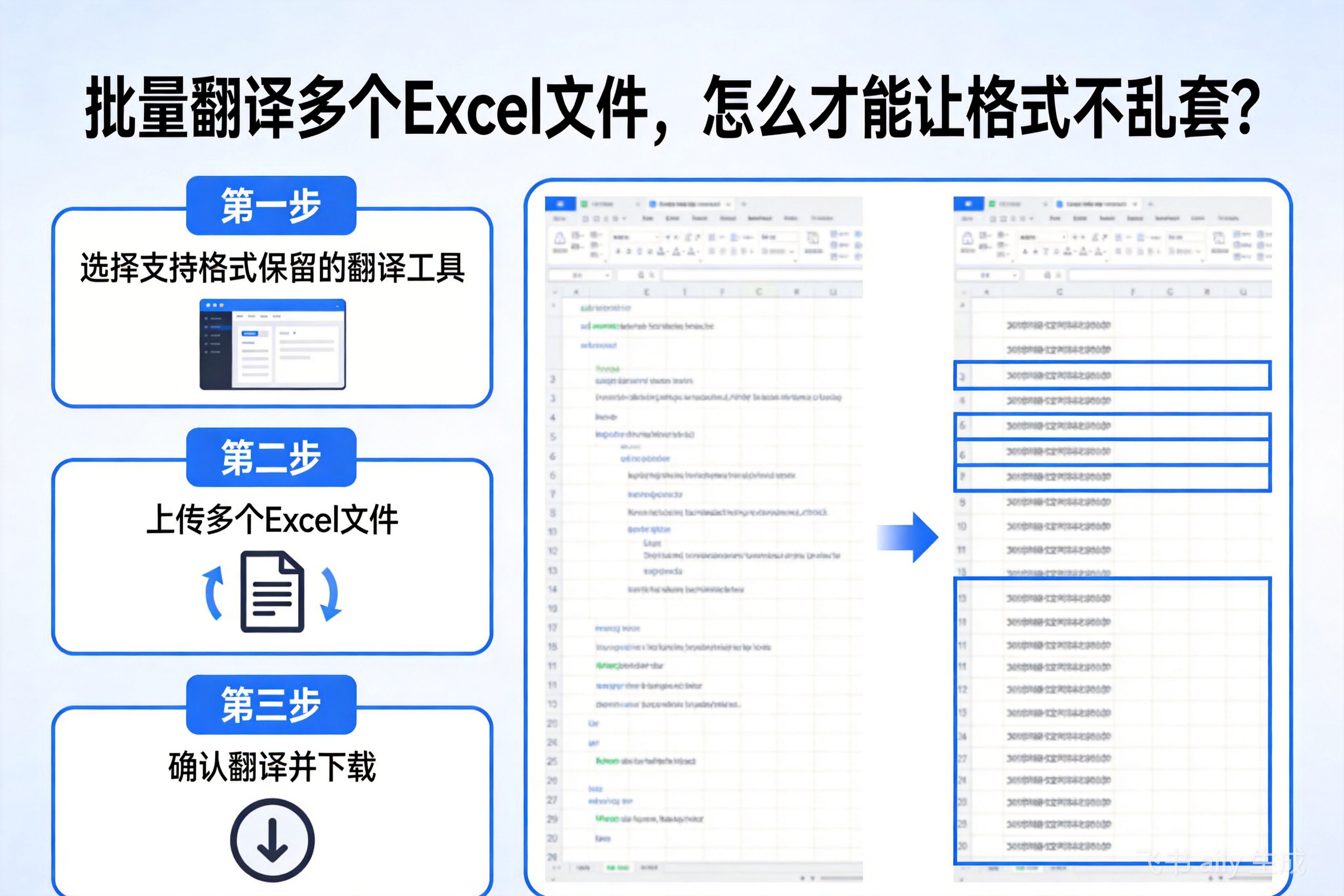 批量翻译多个Excel文件，怎么才能让格式不乱套？