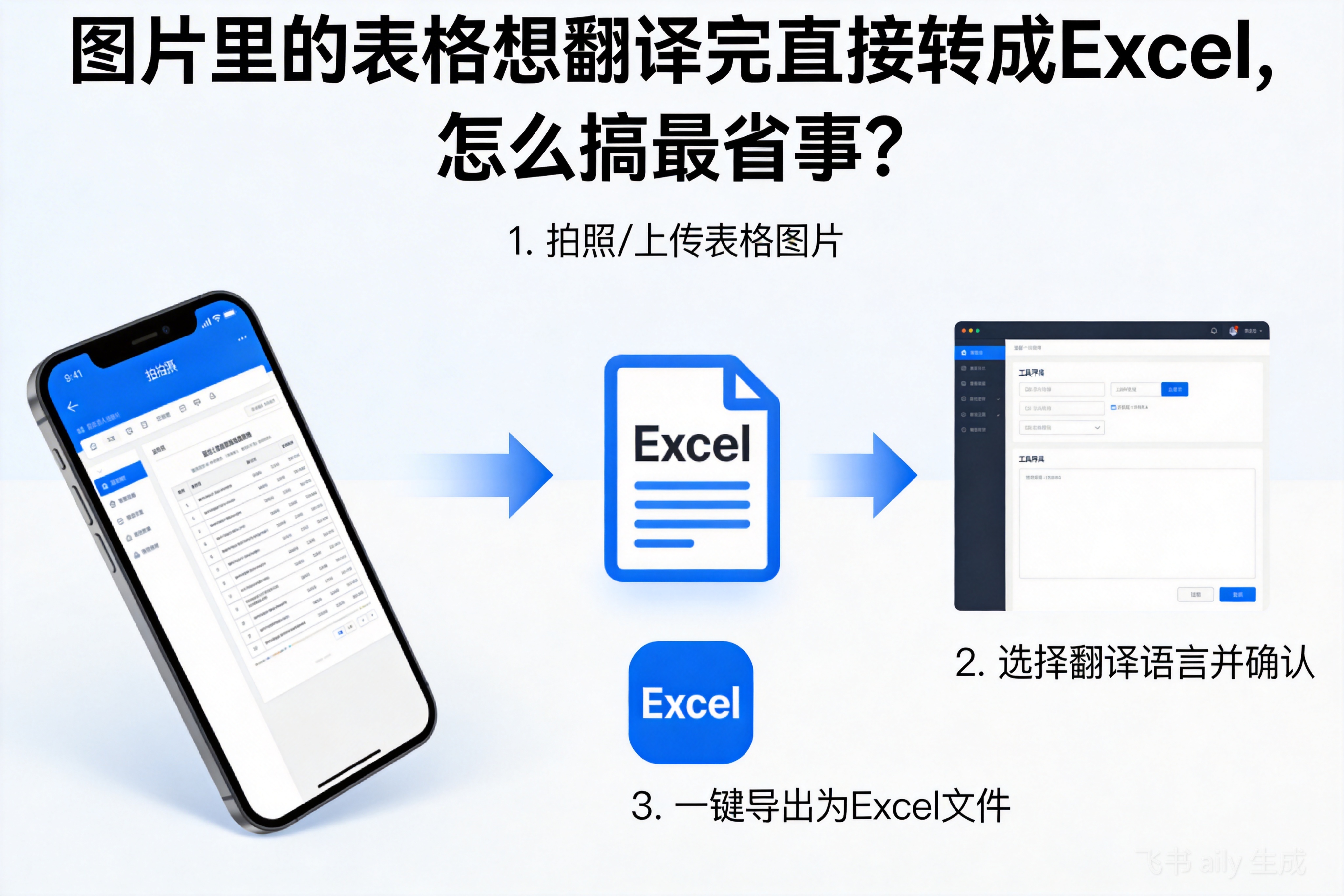 图片里的表格想翻译完直接转成Excel，怎么搞最省事？
