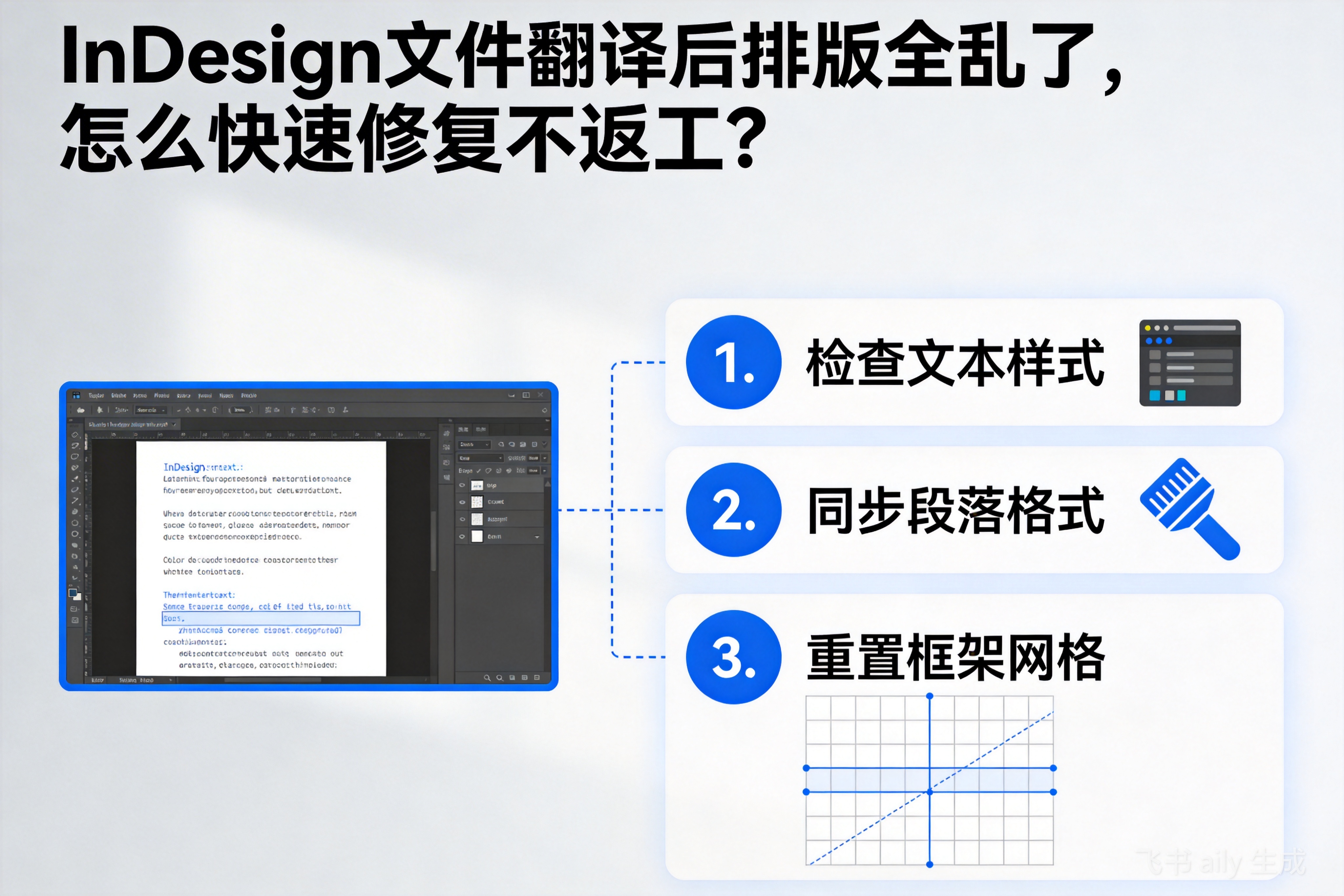 InDesign文件翻译后排版全乱了，怎么快速修复不返工？