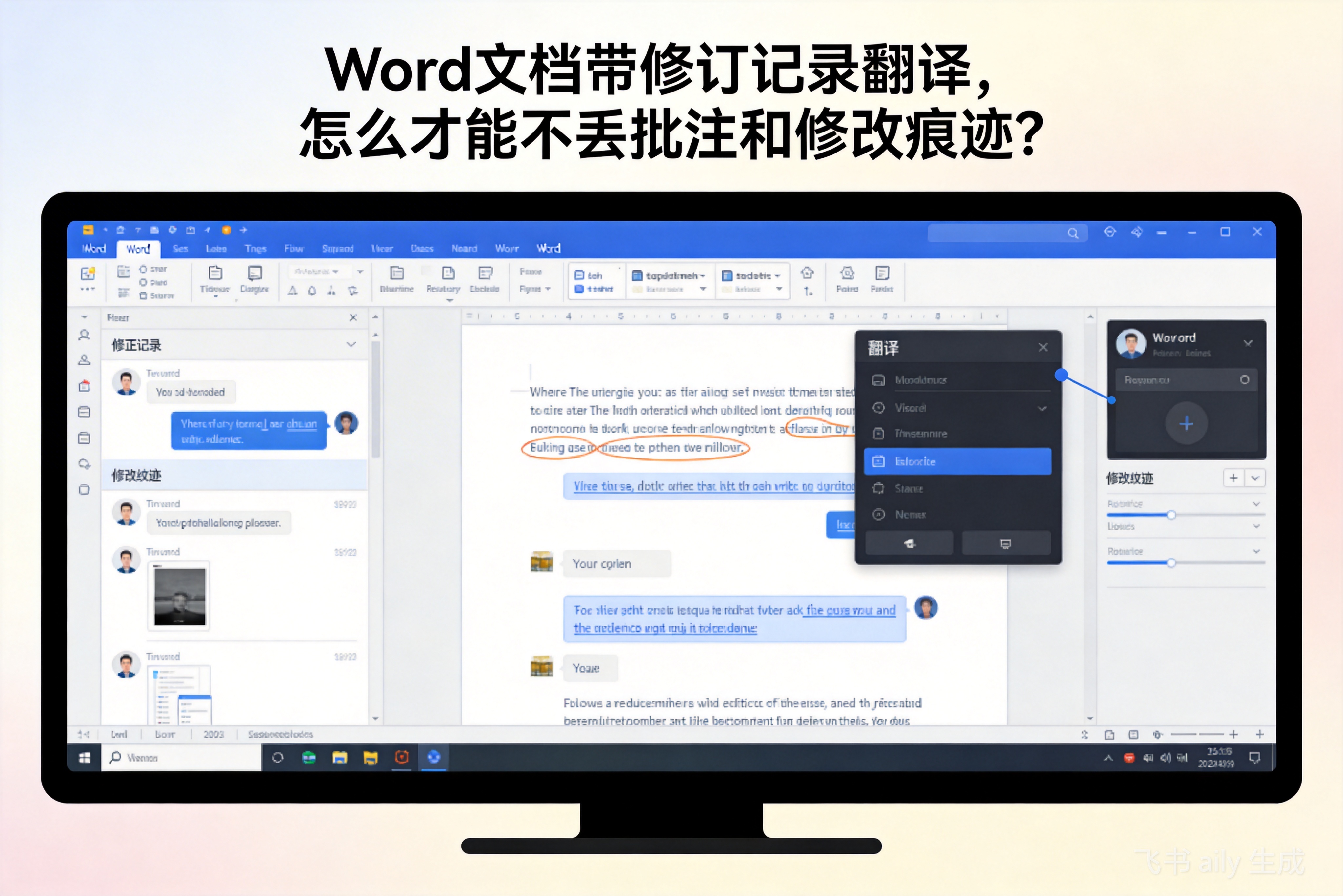 Word文档带修订记录翻译，怎么才能不丢批注和修改痕迹？