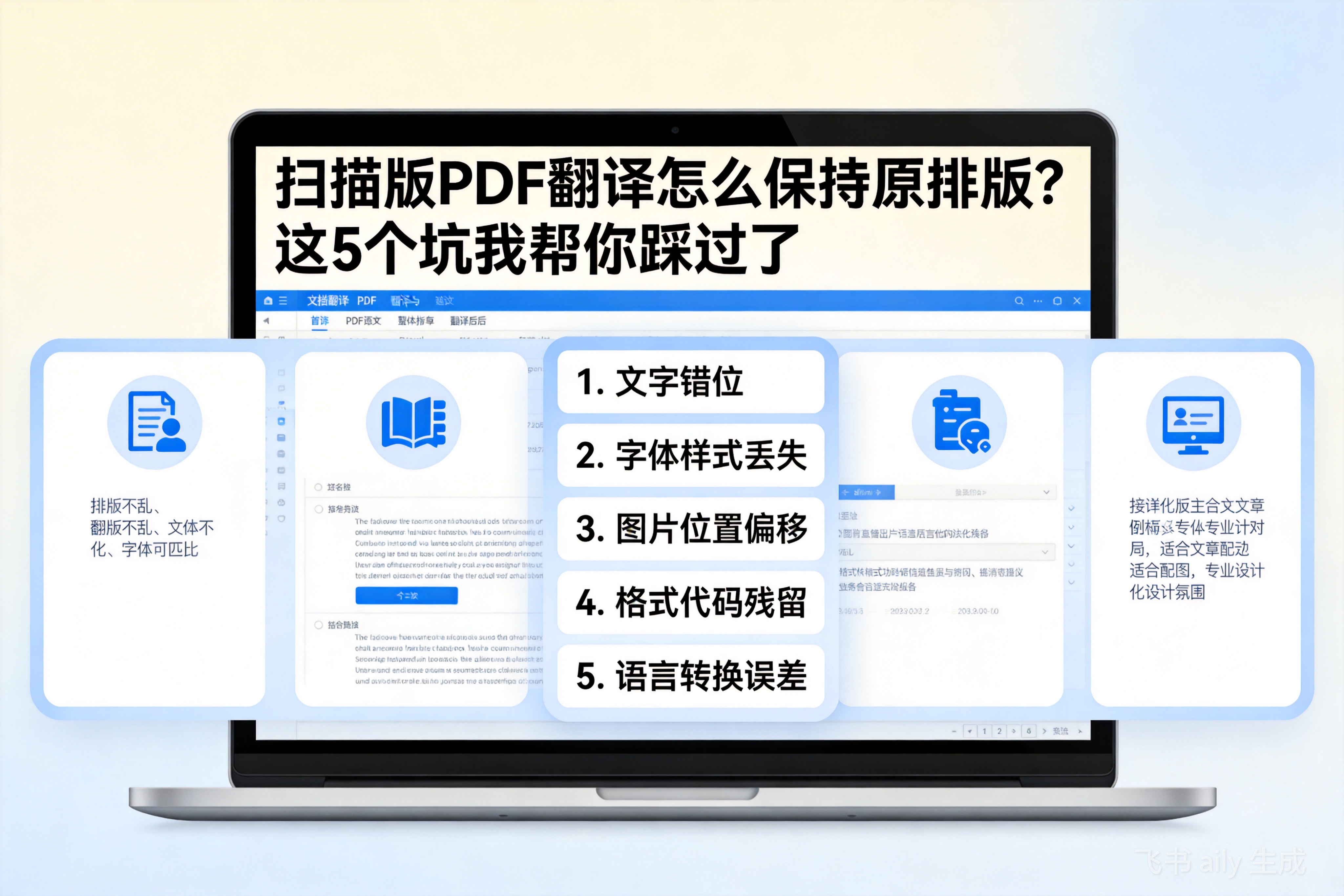 扫描版PDF翻译怎么保持原排版？这5个坑我帮你踩过了