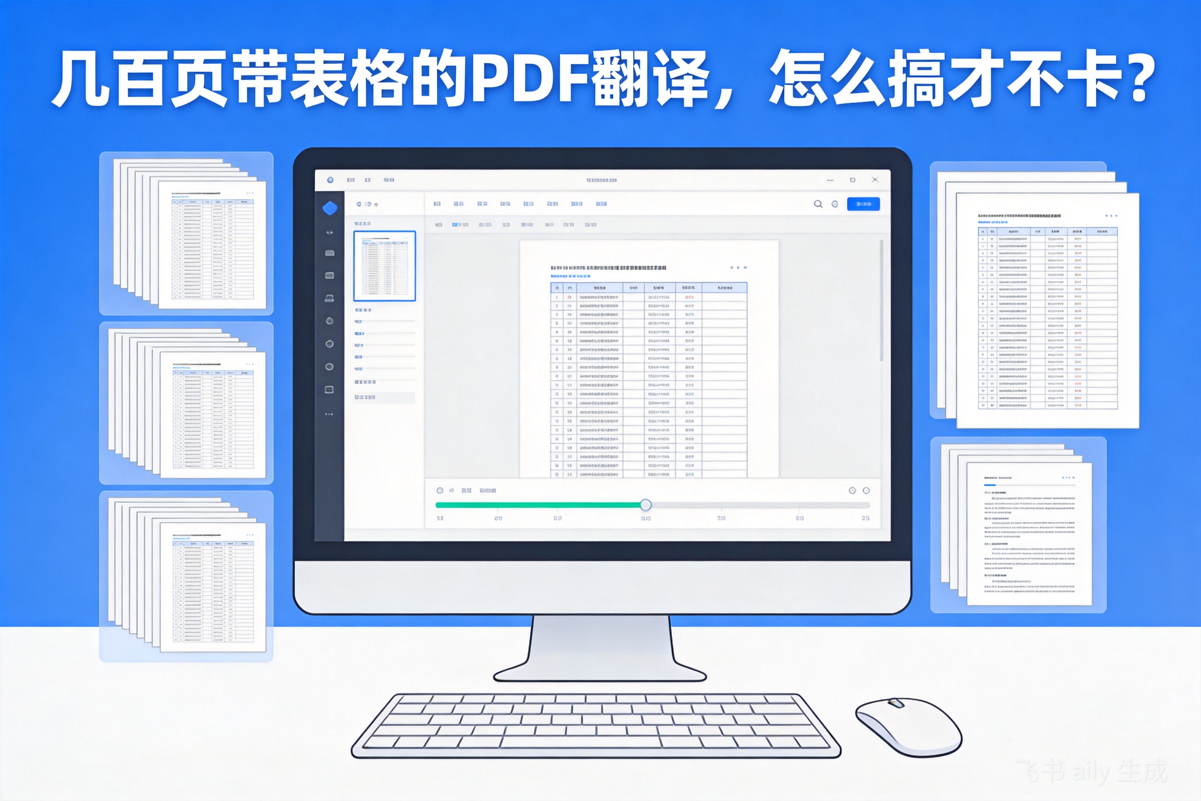 几百页带表格的PDF翻译，怎么搞才不卡？