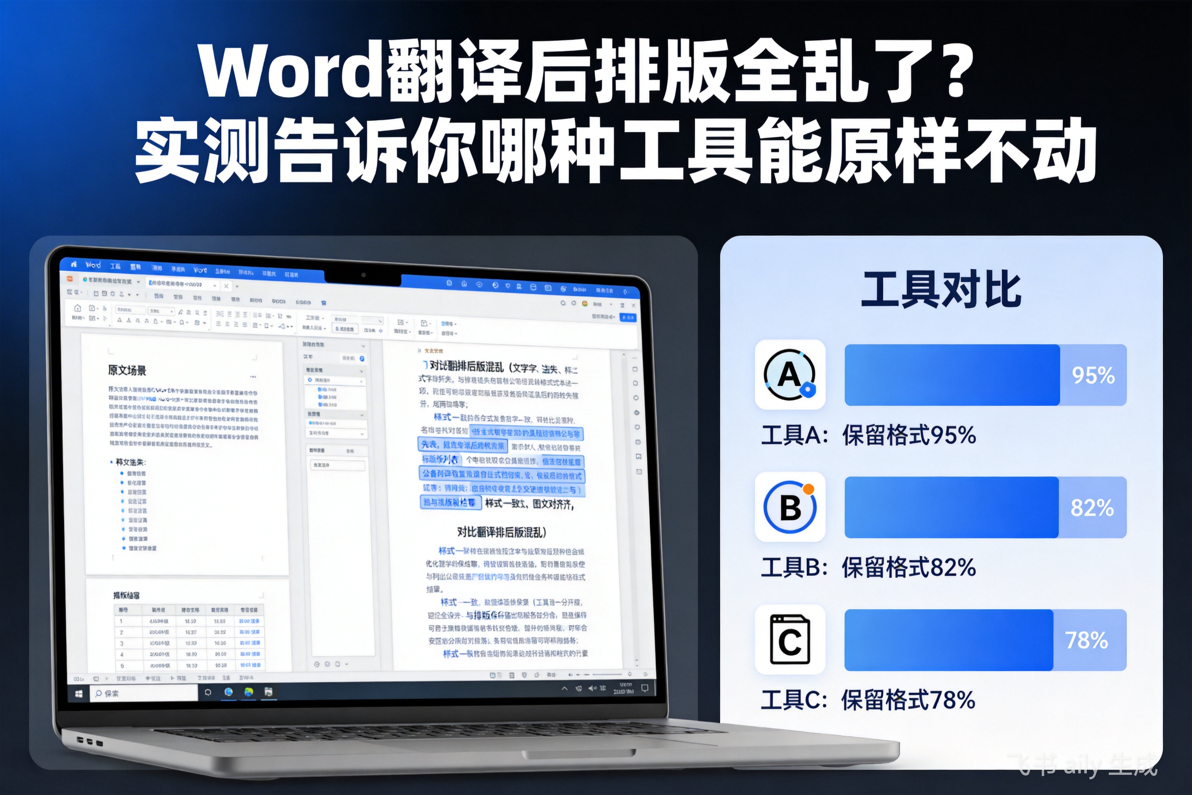 Word翻译后排版全乱了？实测告诉你哪种工具能原样不动