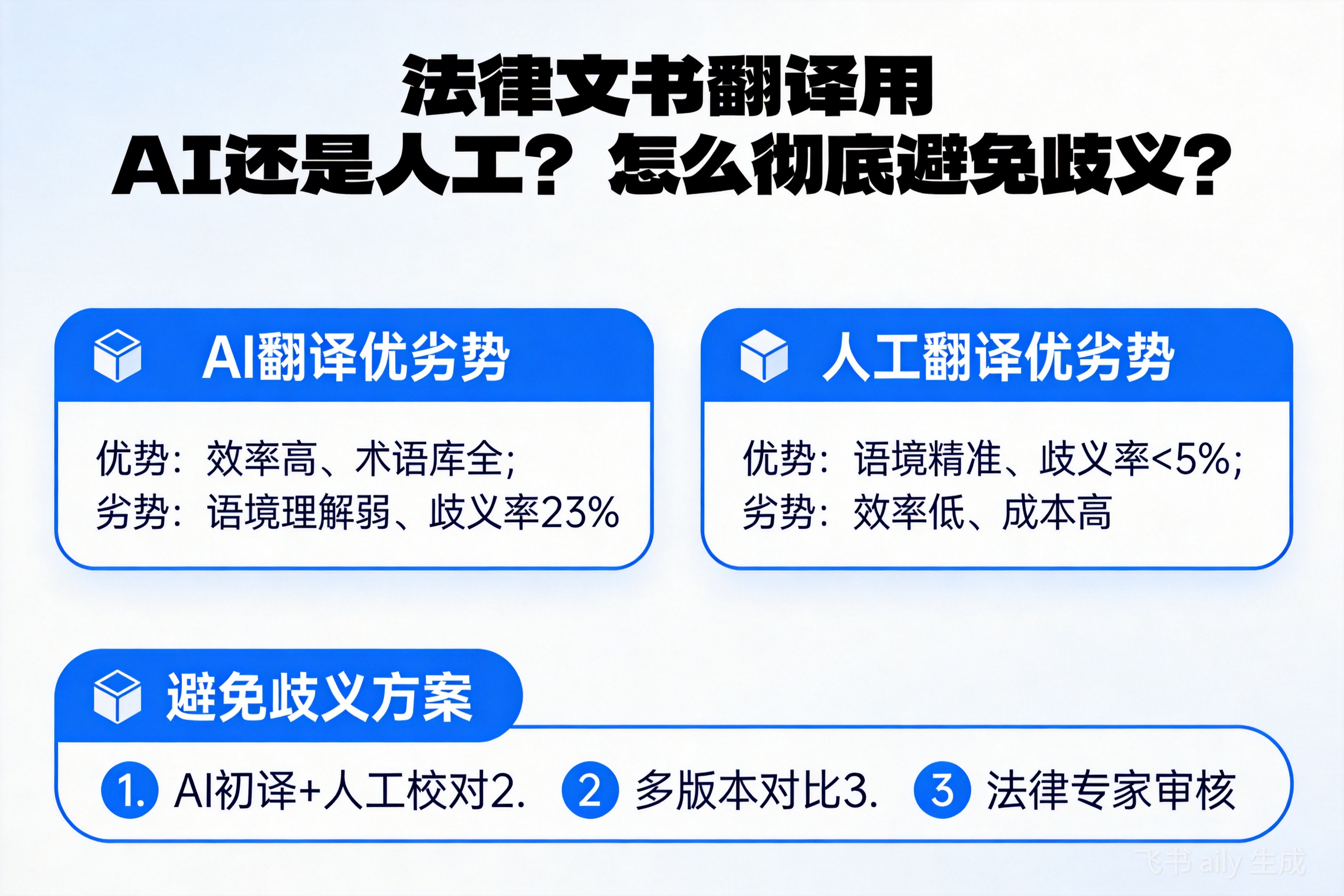 法律文书翻译用AI还是人工？怎么彻底避免歧义？