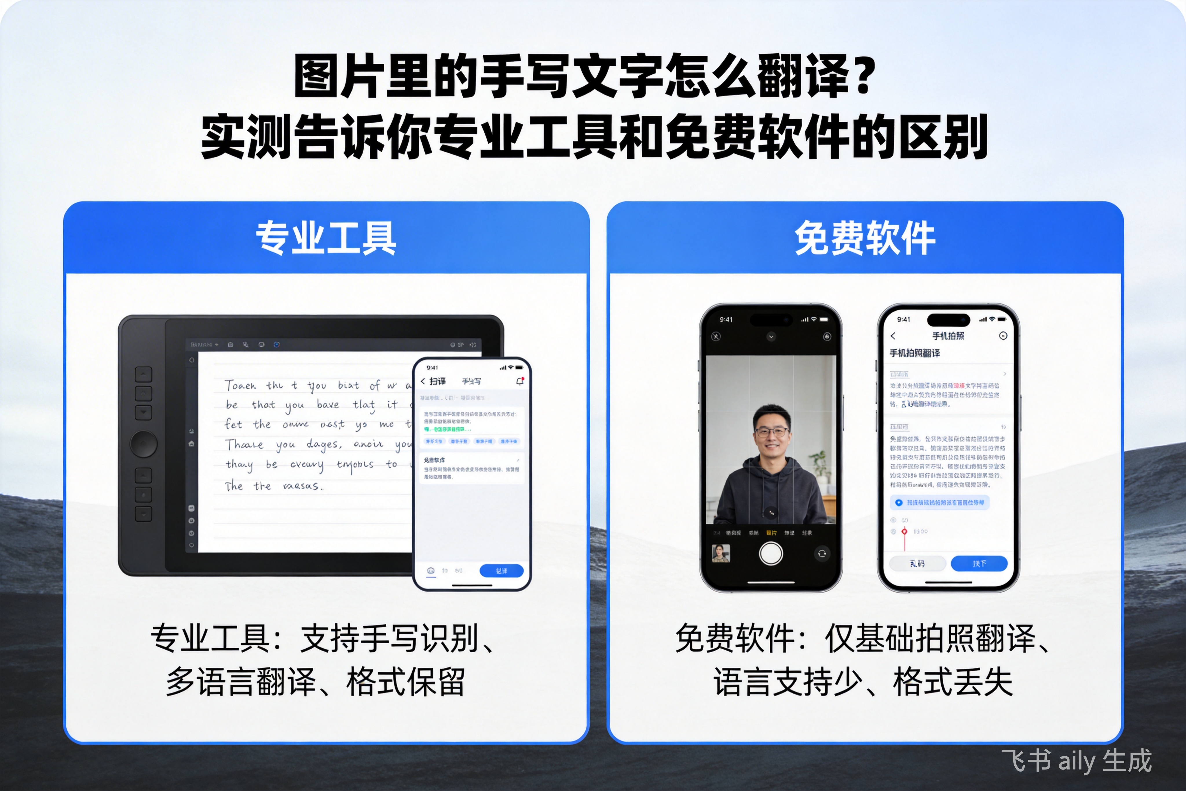 图片里的手写文字怎么翻译？实测告诉你专业工具和免费软件的区别