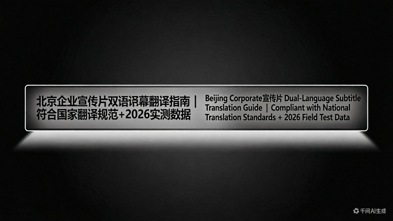 北京企业宣传片双语字幕翻译指南...