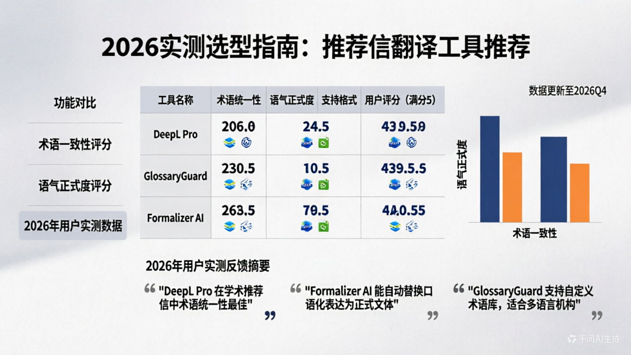 推荐信翻译用什么工具能保证语气正式且术语统一？2026实测选型指南