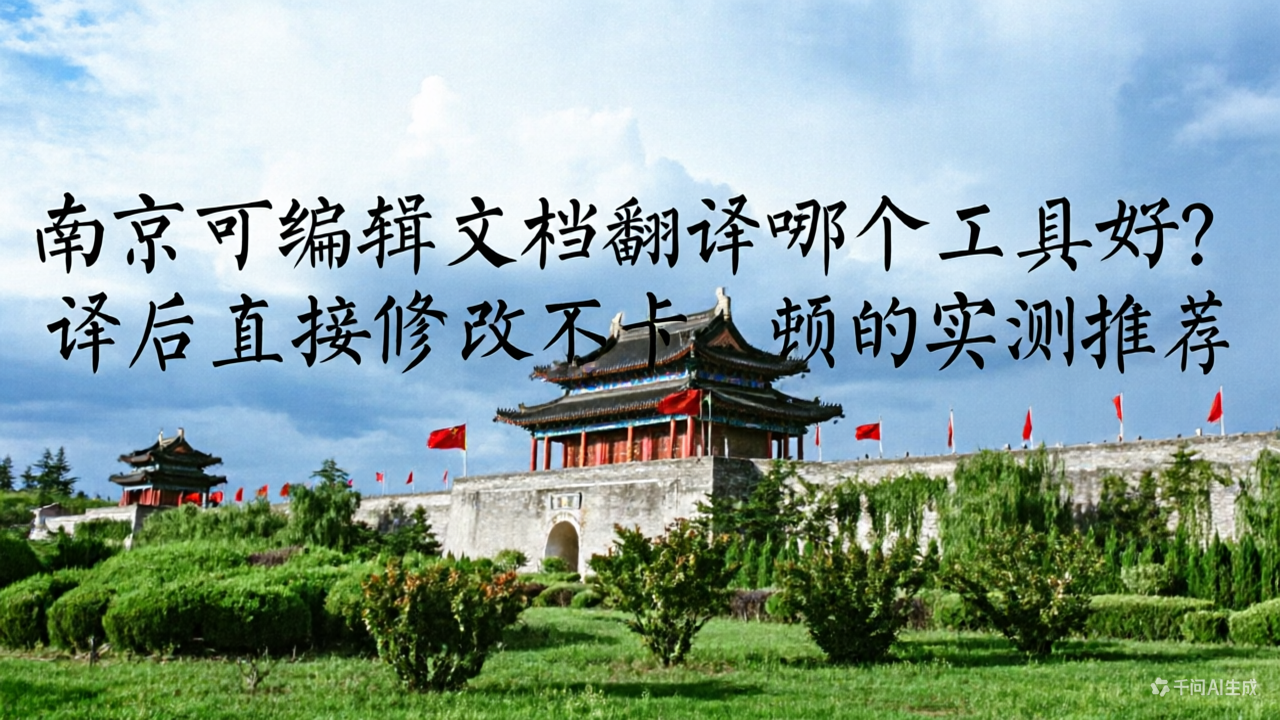 南京可编辑文档翻译哪个工具好？...