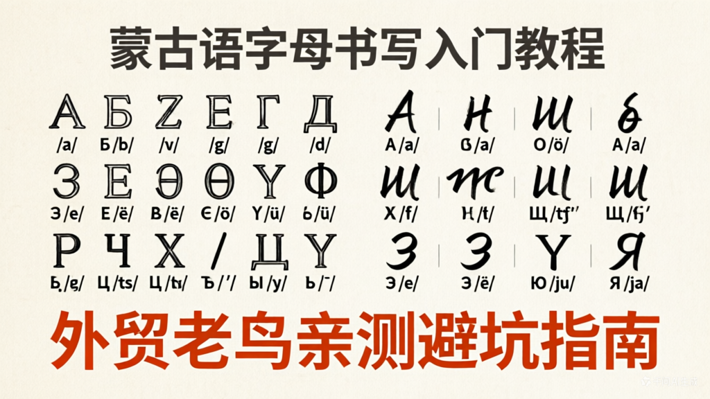 蒙古语字母书写入门怎么学？外贸老鸟亲测避坑指南