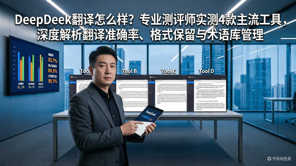 DeepSeek翻译怎么样？专业测评师实测4款主流工具，深度解析翻译准确率、格式保留与术语库管理