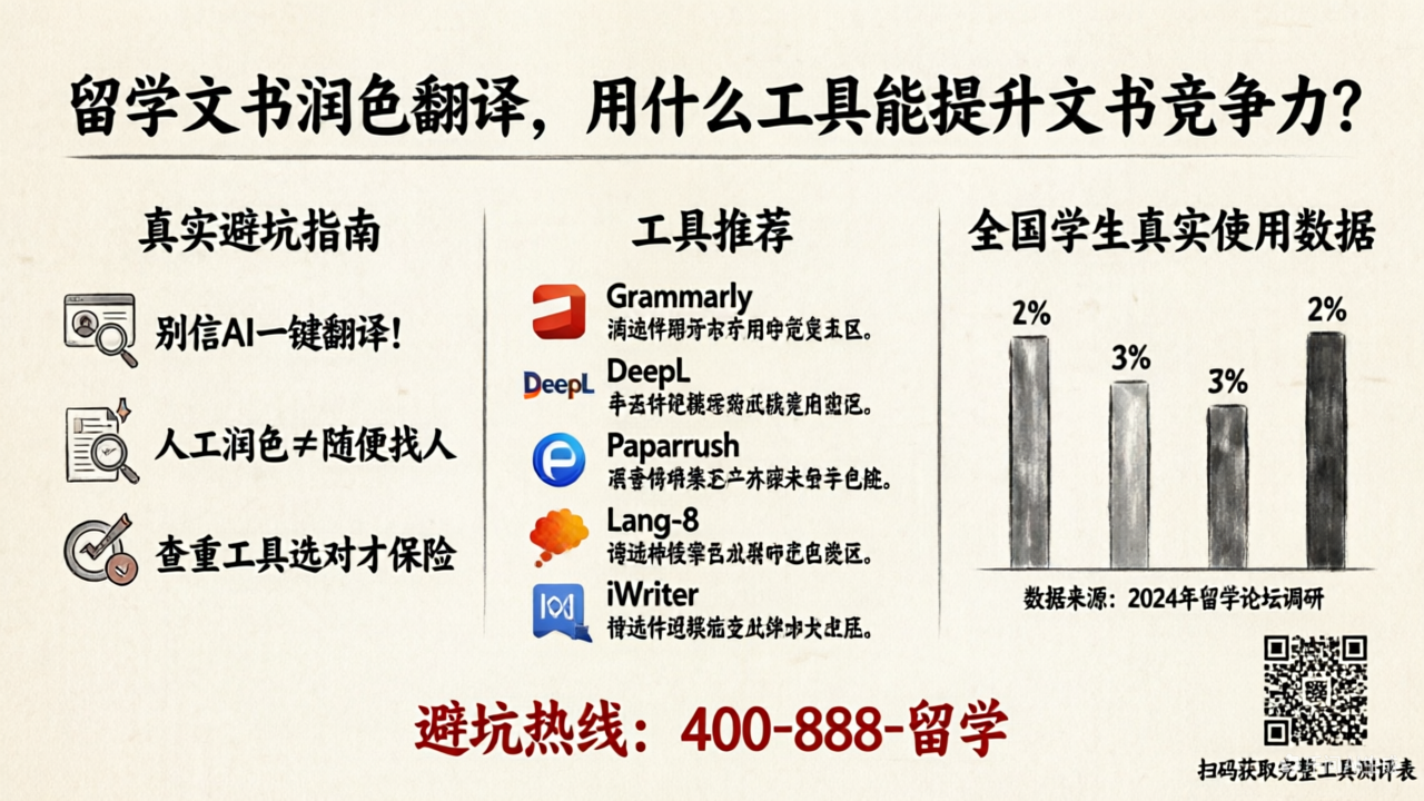 留学文书润色翻译，用什么工具能提升文书竞争力？全国学生都在用的真实避坑指南