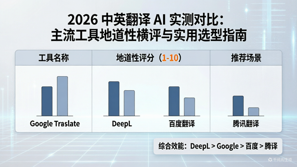 2026 中英翻译 AI 实测对比：主流工具地道性横评与实用选型指南