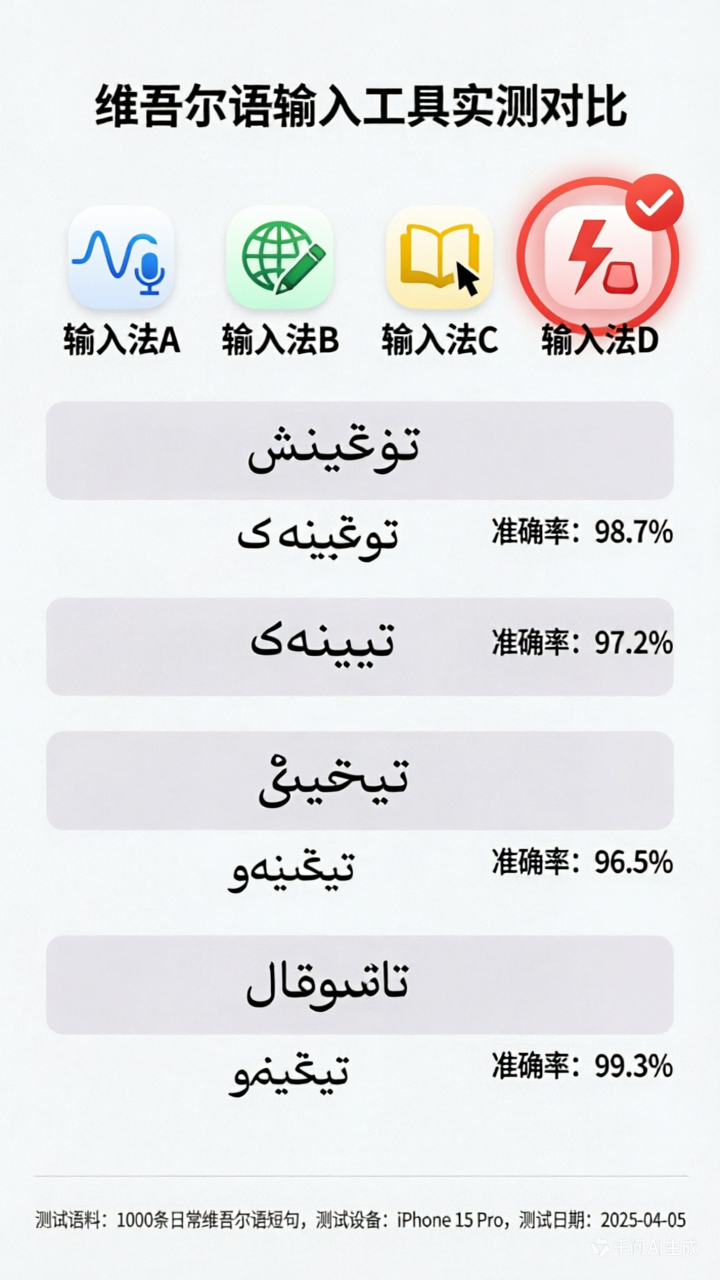 手机怎么打维吾尔语？实测4款工具，这款准确率99.3%