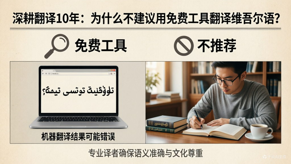 深耕翻译10年：为什么不建议用免费工具翻译维吾尔语？