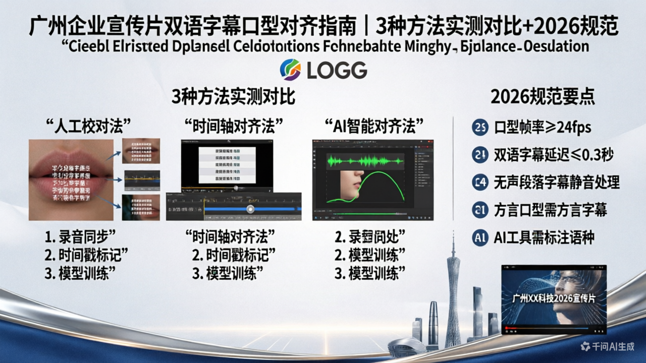 广州企业宣传片双语字幕口型对齐...